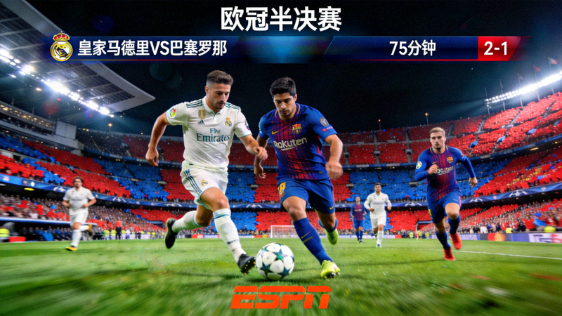 欧冠半决赛皇家马德里主场对阵巴塞罗那的激烈比赛直播